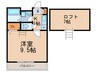 カーサアンリコ 1Kの間取り
