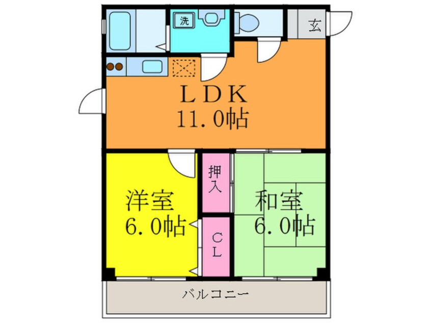 間取図 リバ－サイド光栄