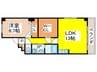 サンライズ住吉 1LDKの間取り