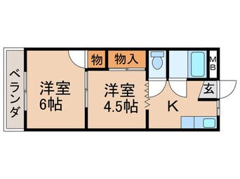 間取図 パレス帝塚山