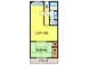 緑ヶ丘ハイツ 1LDKの間取り