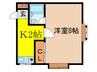 中川マンションⅡ 1Kの間取り