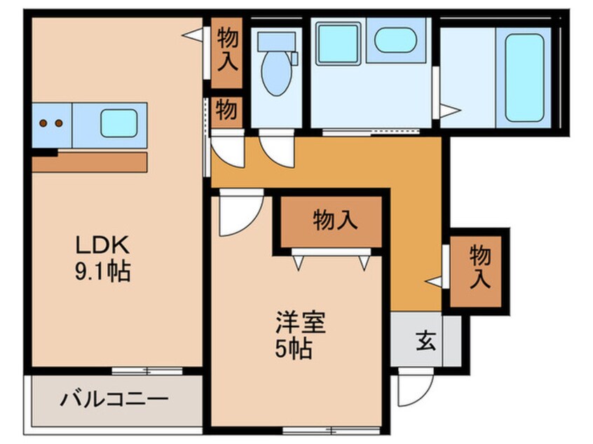 間取図 仮)泉大津市綾井新築アパート