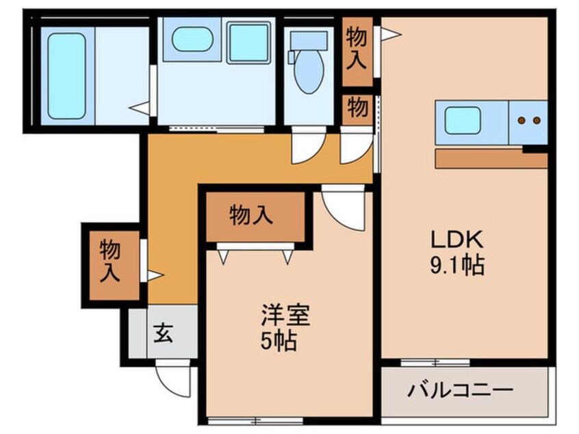 間取図 仮)泉大津市綾井新築アパート