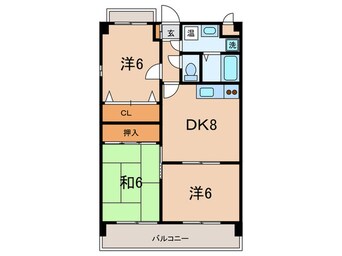 間取図 オ－シャンビュ－江井ヶ島