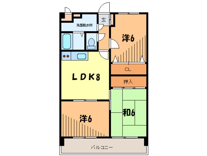 間取図 オ－シャンビュ－江井ヶ島