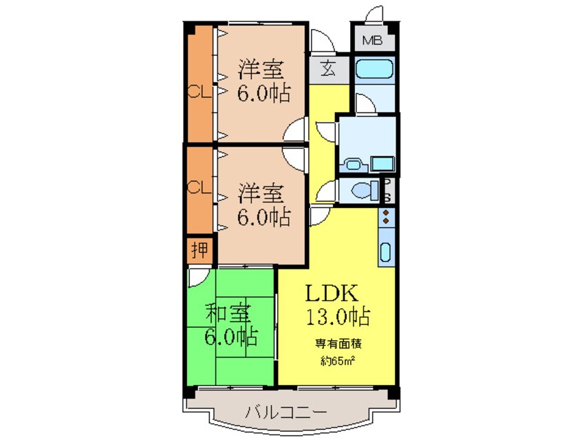 間取図 エスペランス春日