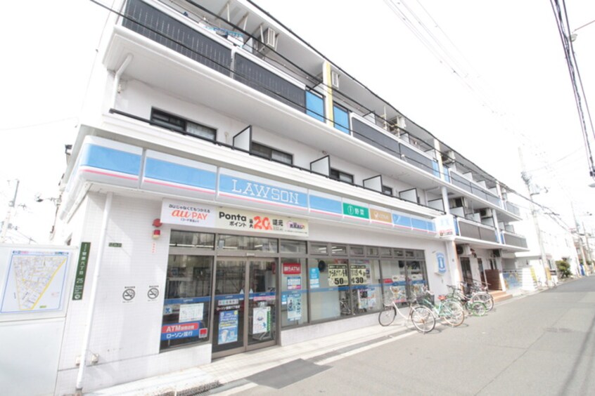 菅原６丁目ローソン(コンビニ)まで158m フジパレス淡路Ⅲ番館