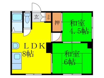 間取図 マンション御園（401）