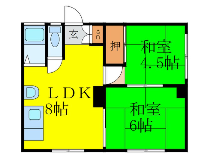 間取図 マンション御園（401）