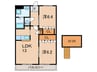 ボンヌールナガタ 2LDKの間取り