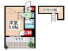 ハッピ－ヒルズ喜里川 1Kの間取り