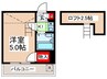 ハッピ－ヒルズ喜里川 1Kの間取り