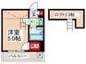ハッピ－ヒルズ喜里川 1Kの間取り