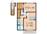 グランドヴィラ瓦町 1LDKの間取り
