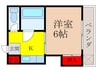 フローラ室町 1Kの間取り