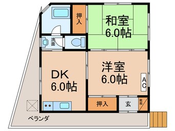 間取図 平岡様貸家