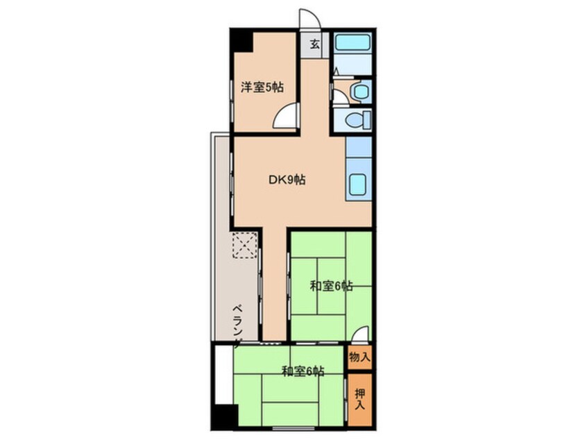 間取図 リヴェール瀬川