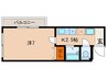 ボヌールＫ 1Kの間取り