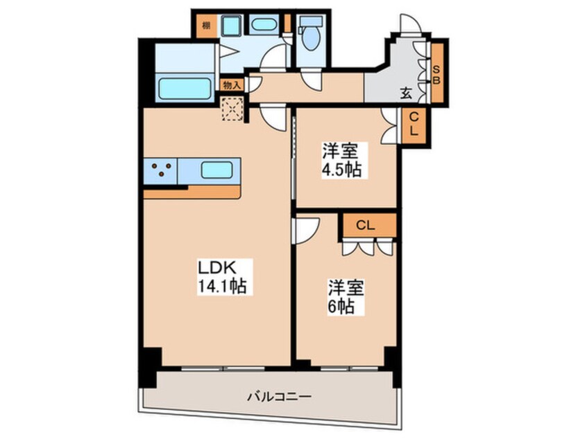 間取図 大阪ひびきの街ｻﾞ･ｻﾝｸﾀｽﾀﾜｰ