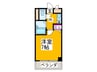 ﾜｰｸ第2ﾏﾝｼｮﾝ 1Kの間取り