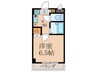 ヴェール柊 1Kの間取り