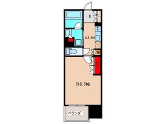 間取図 パークアクシス大阪新町