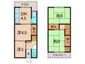 奥畑２丁目貸家の間取図