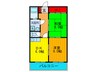 福住マンション 2DKの間取り