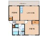 治田西部ハイツ 2LDKの間取り