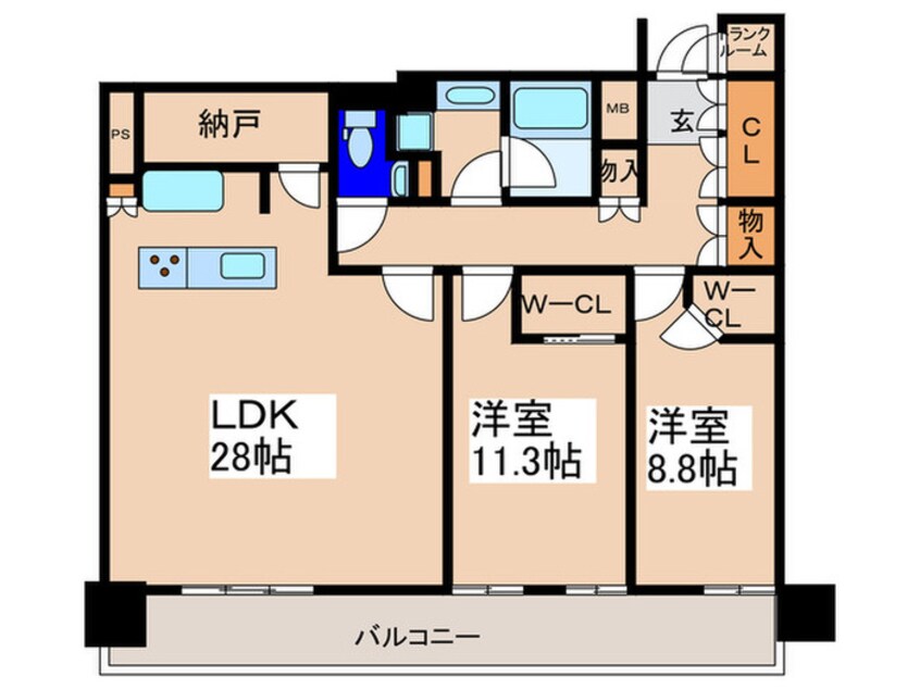 間取図 大阪ひびきの街ｻﾞ・ｻﾝｸﾀｽﾀﾜｰ