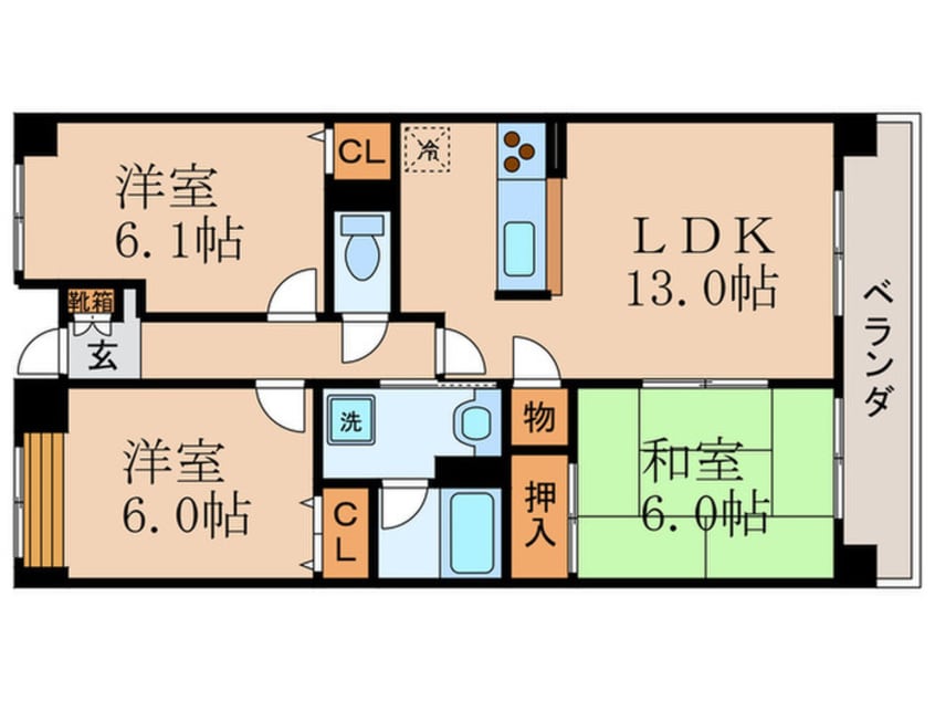 間取図 ＭＺ　グラヴィ－ル