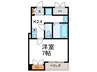 プリンス阿波座 1Kの間取り