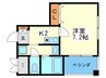 プリンス阿波座 1Kの間取り