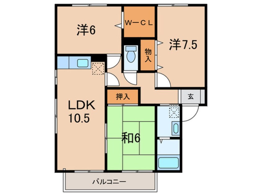 間取図 ガ－デンビュ－北在家