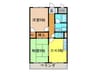 ベストマンションしお川 2DKの間取り