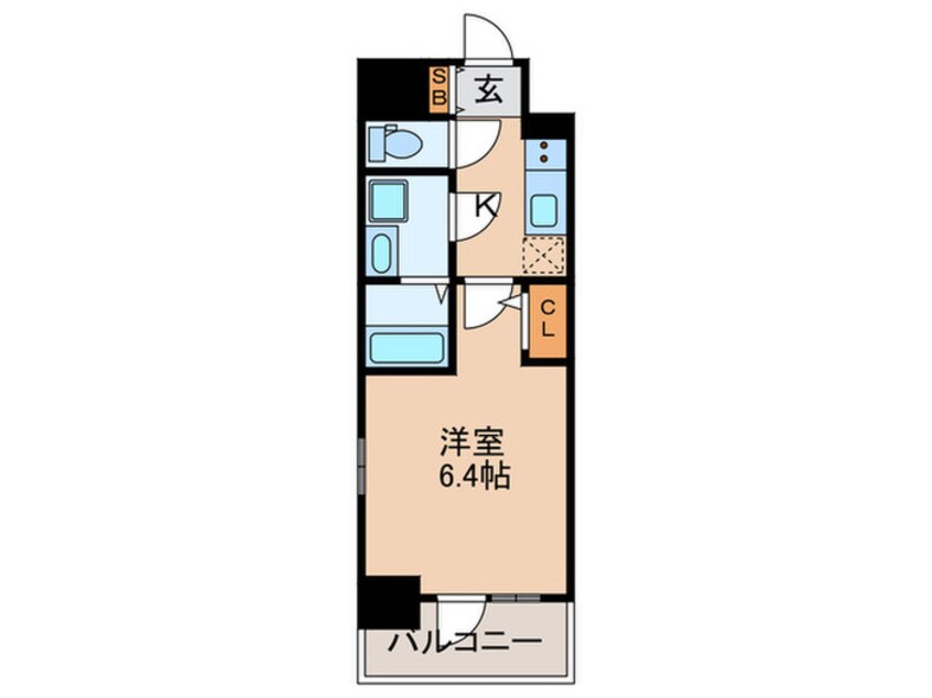 間取図 ｴｽﾘｰﾄﾞﾚｼﾞﾃﾞﾝｽ神戸兵庫駅前(906)