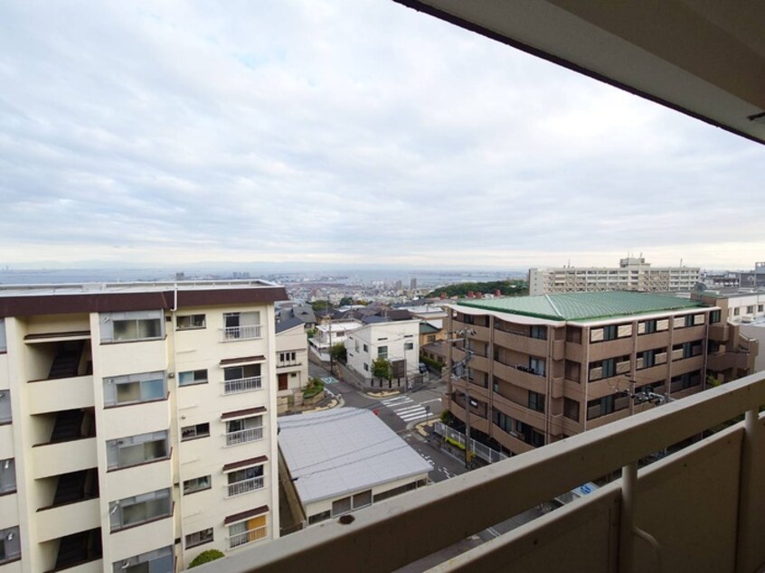 室内からの展望 鶴甲コーポ１８号館（５０８）