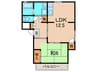 吉田マンション 1LDKの間取り