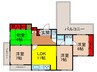 ガーデン千里山 4LDKの間取り