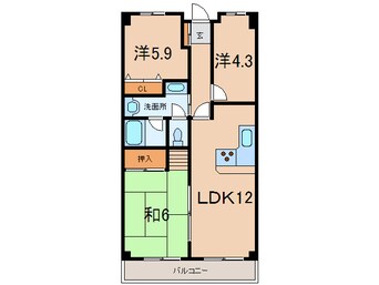 間取図 西宮六軒町ア－バンリズ