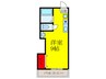 山仁クレハマンション 1Rの間取り