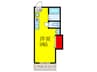 山仁クレハマンション 1Rの間取り