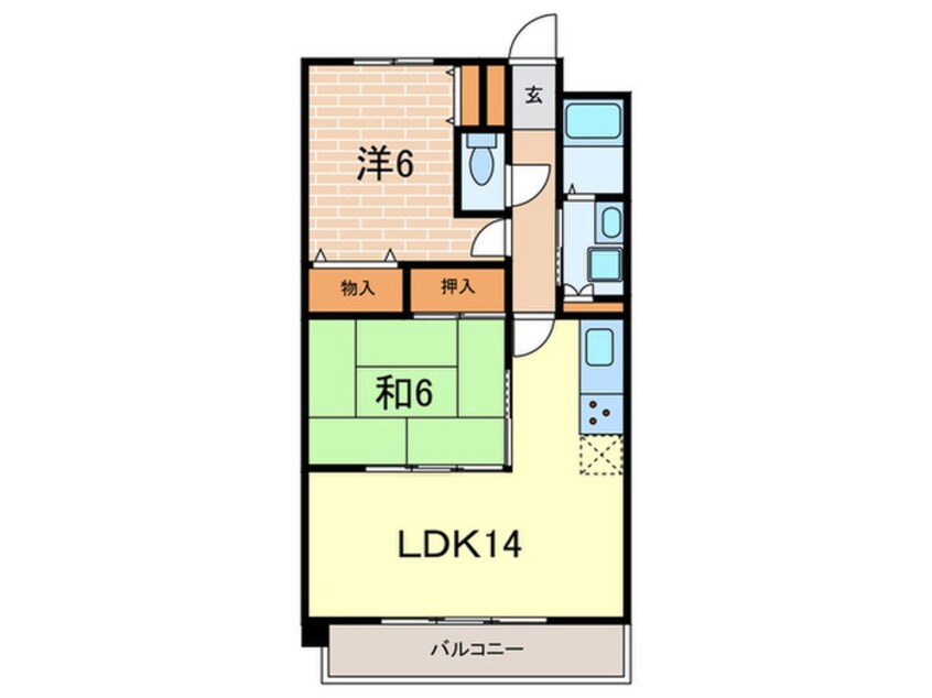 間取図 シェリール苦楽園Ⅱ