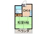 中野パーソナルマンション 1DKの間取り