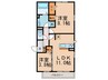 Ｂｏｎｈｅｕｒ Ｅｓｐａｃｅ 2LDKの間取り