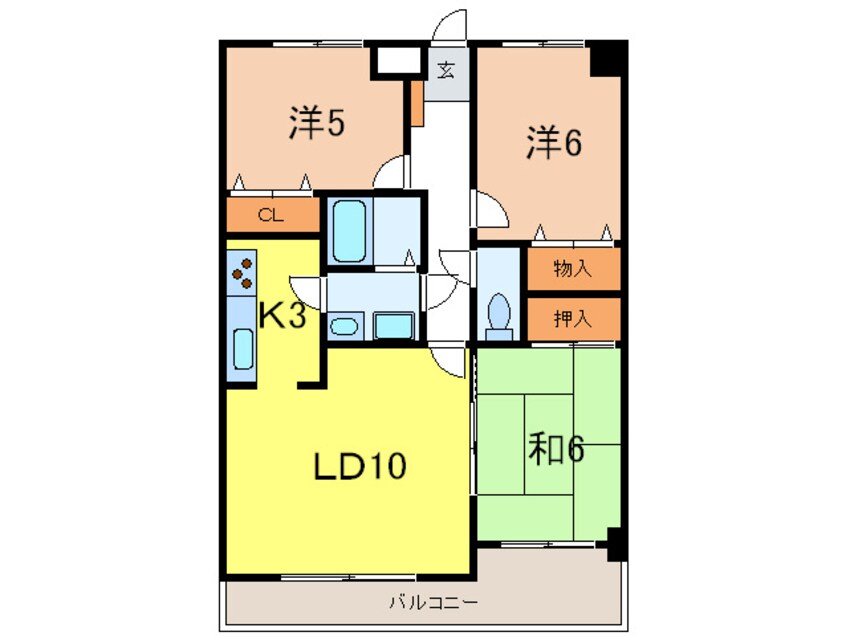 間取図 ゼフィ－ル芦屋