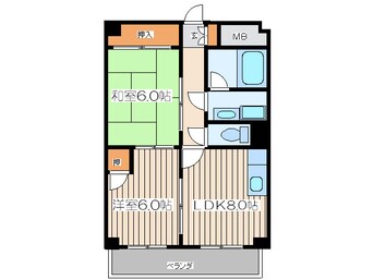 間取図 ２１北堀江