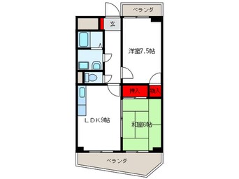 間取図 ２１北堀江