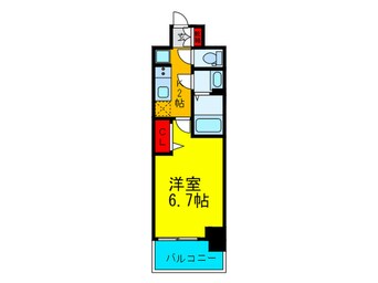 間取図 ﾌﾟﾚｻﾝｽ立売堀ﾍﾞﾙｳﾞｨﾙ(1402)